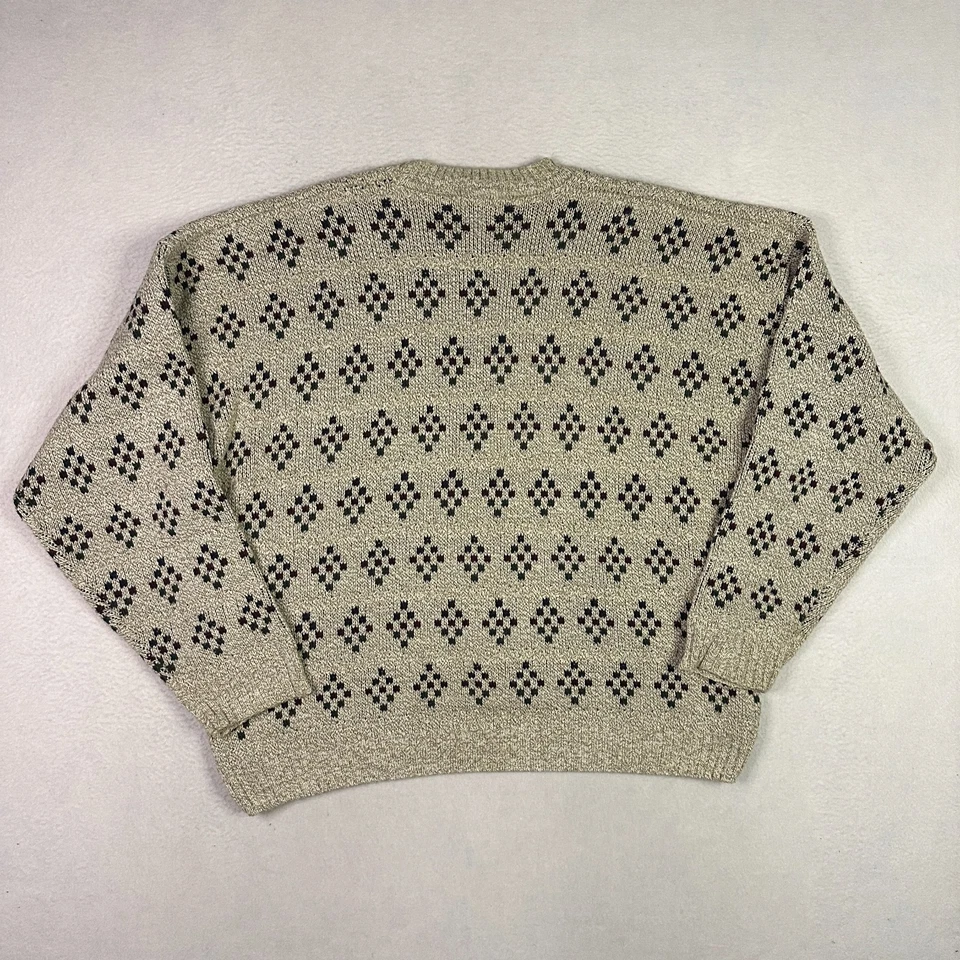 Suéter Pullover Tejido Manga Larga Towncraft Hombre De Colección Talla 2XL Crema De Gran Tamaño Foto 3 de 4