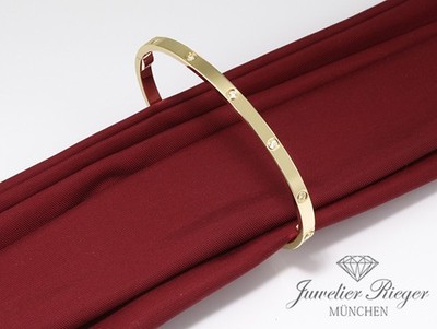 Cartier Armreif Love SM Gelbgold 750 10 Diamanten Größe 15 2021 Gold B6079717