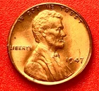 1947-P Lincoln Wheat Cent Penny GEM RED BU From an Original Bank Roll