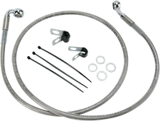 Drag Specialties Extended Stainless Steel Front Brake Line Kit 44 7/8in. Clea...