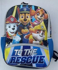 Paw Patrol To The Rescue Blue Backpack Skye Rubble Marshall Chase 16 Inch Vinyl