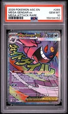 2026 POKEMON ASC EN-ASCENDED HEROES #269 MEGA GENGAR EX MEGA ATTACK RARE PSA 10