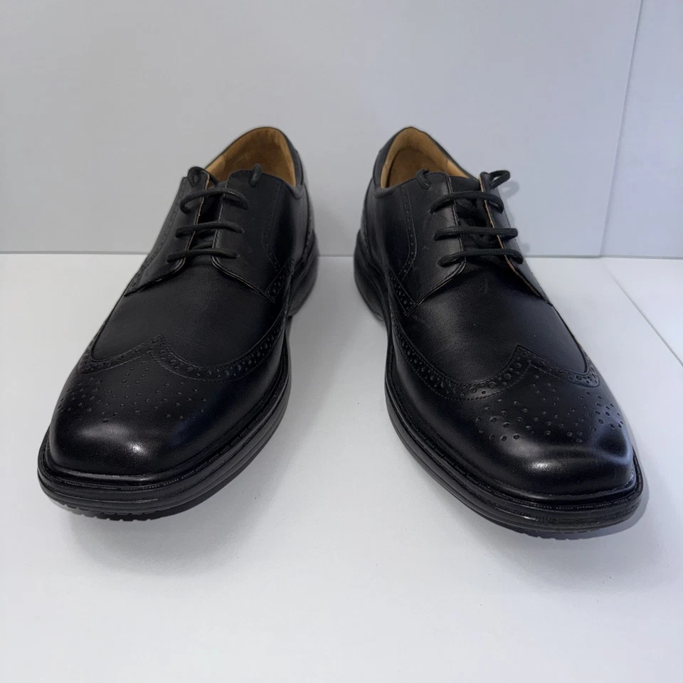 Dr. Zapato de vestir para diabéticos Comfort Wing 8310 para hombre talla 13 ancho de cuero negro punta de ala Foto 3 de 4