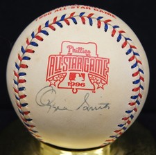 OZZIE SMITH Signed 1996 All Star Game Rawlings Baseball CARDINALS PSA/DNA