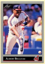1992 Leaf Series 2 Albert Belle baseball card #350 Cleveland Indians