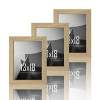 Bilderrahmen Holz Fotorahmen 13X18Cm Natur MDF Rahmen 5X7 Zoll 3Er Set