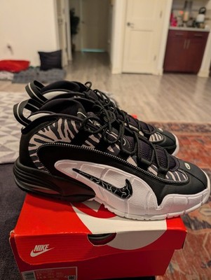 Nike Air Max Penny 1 Zebra Stripes Black Athletic Shoes Size 13 Men's FD0783-010