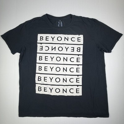 Beyoncé Womens XL Black White Short Sleeve Graphic Print Pullover T Shirt