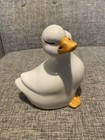 Ceramic Duck Figurine Collectible White with Yellow Country themed Cottage core — photo 4