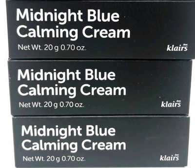 (3) Dear, Klairs Midnight Blue Calming Cream Sealed 0.70 oz Each Exp: 1/2028