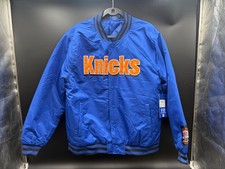 NBA Ultra Game New York Knicks Satin Bomber Varsity Jacket Men  s Large