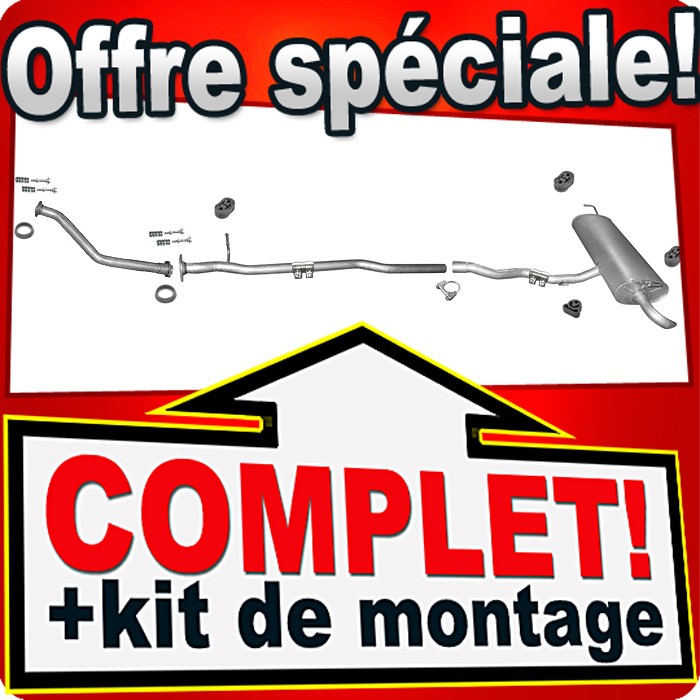 Pot d'échappement Nissan Qashqai 1.5 dCi complet pour réparation de ligne et tube silencieux