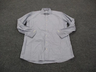 Eton Shirt Mens L 16 41 Blue Striped Contemporary Dress Business Preppy Casual - Image 1 of 4