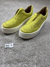 Next Signature Yellow Platform Slip-On Shoes UK Size 4