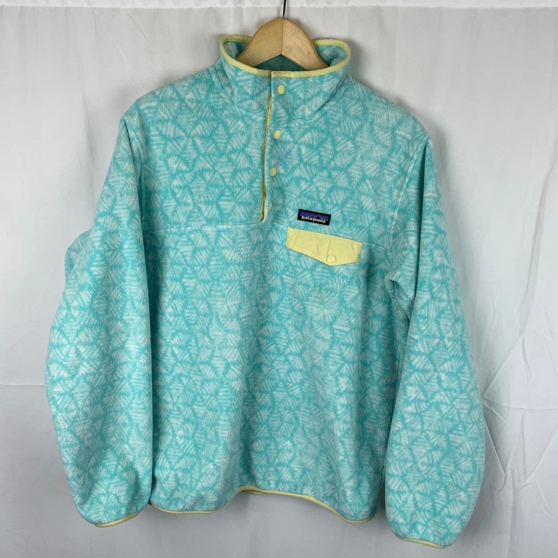 patagonia snow flake lightweight snap-t synchilla sweatshirt