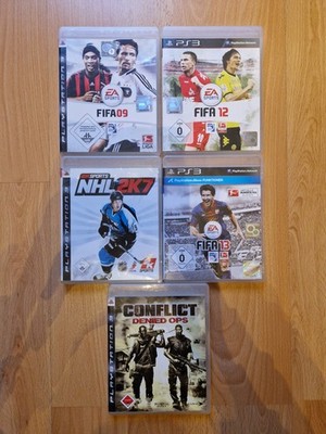 PS3 Playstation 3 Spielesammlung FIFA 12 13 09 NHL 2K7 Conflict Denied Ops