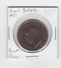 Great Britain 1951 1 Penny Proof.