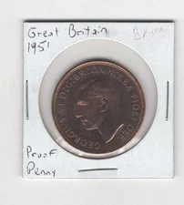 Great Britain 1951 1 Penny Proof.