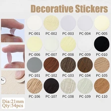 21mm Self Adhesive Furniture Hole Covers Decorative Screw Cap Stickers 54pcs