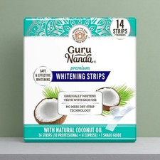 GuruNanda Teeth Whitening Strips - 7-Day Treatment with Non-Slip,Dry Strip new