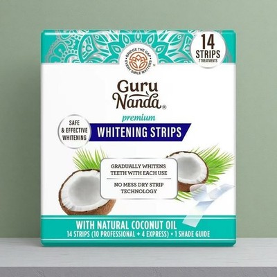 GuruNanda Teeth Whitening Strips - 7-Day Treatment with Non-Slip,Dry Strip new-