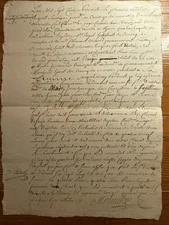 1677 French Wine Sale Document Signed Vienne Notary Manuscript Old Paper