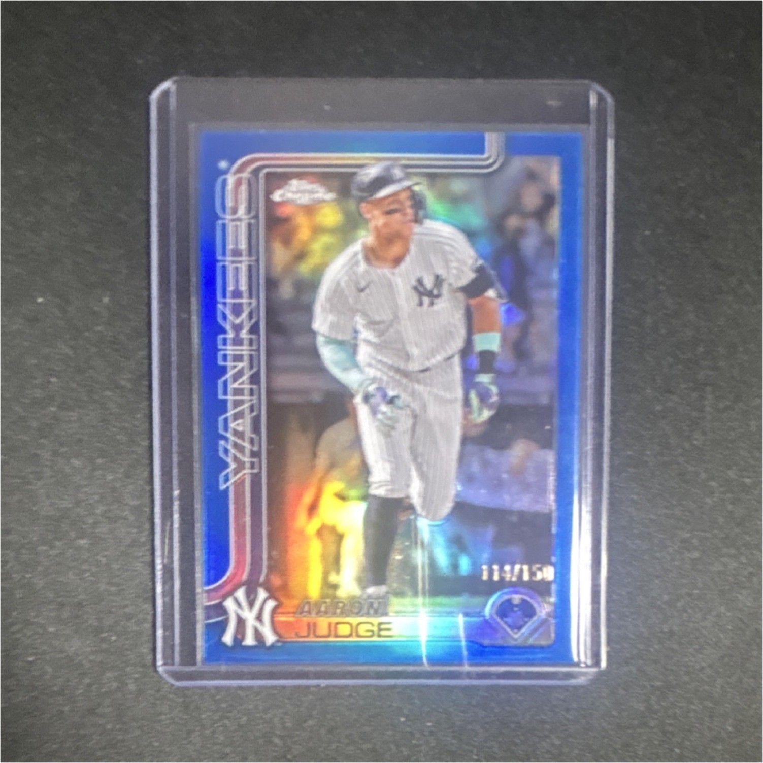 2025 Topps Chrome Aaron Judge Blue Refractor #99 /150 New York Yankees