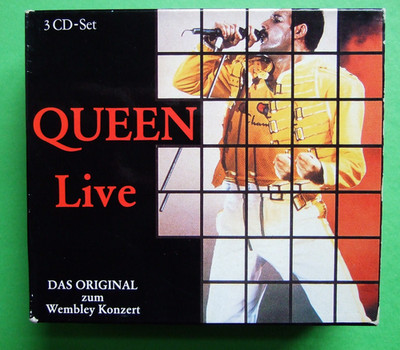 QUEEN - Live 3 x CD + Schuber Limited Edition ''Das Original zum Wembley Konzert''