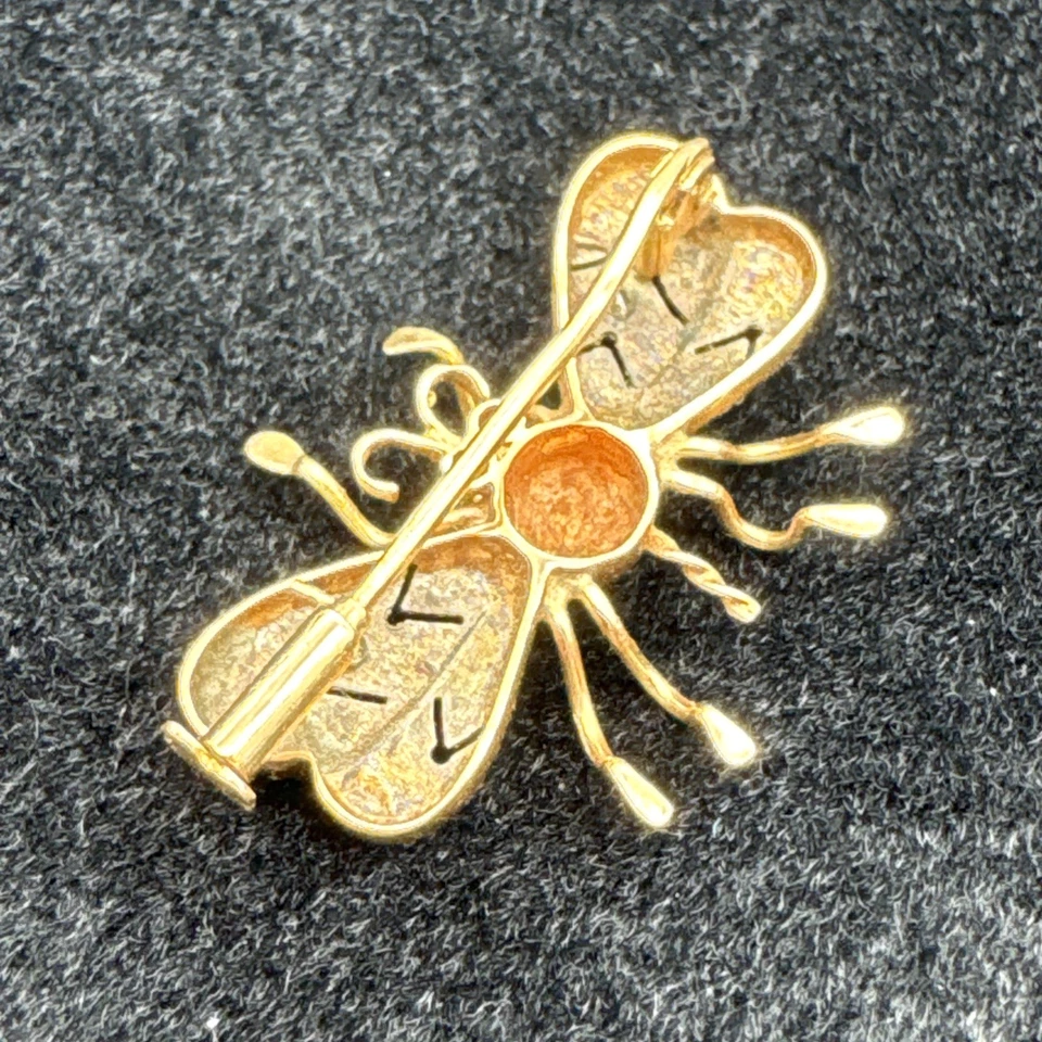 Broche mosca diamante oro 14k Foto 4 de 4