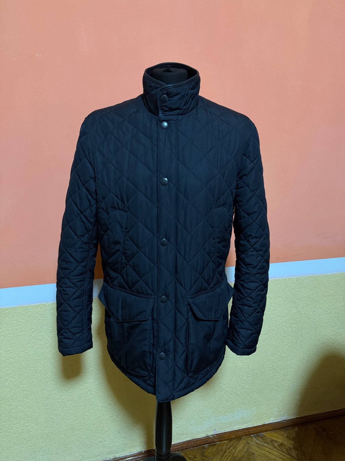 Barbour Devon Quilted Jacket Mens Medium Black Heritage Country Field Barn