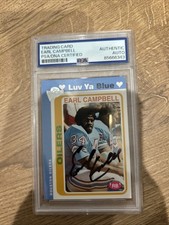 Earl Campbell Luv Ya Blue All Time Fan Favorites Topps 2005 Auto Authenticated P