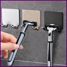 Bathroom Stainless Steel Razor Holder Storage Hook Wall Men Shaving Shaver Shelf