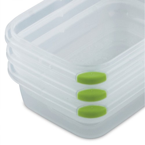 Contenedor de almacenamiento de alimentos Sterilite rectangular UltraSeal de 4,5 tazas, verde (paquete de 12) - Imagen 10 de 12