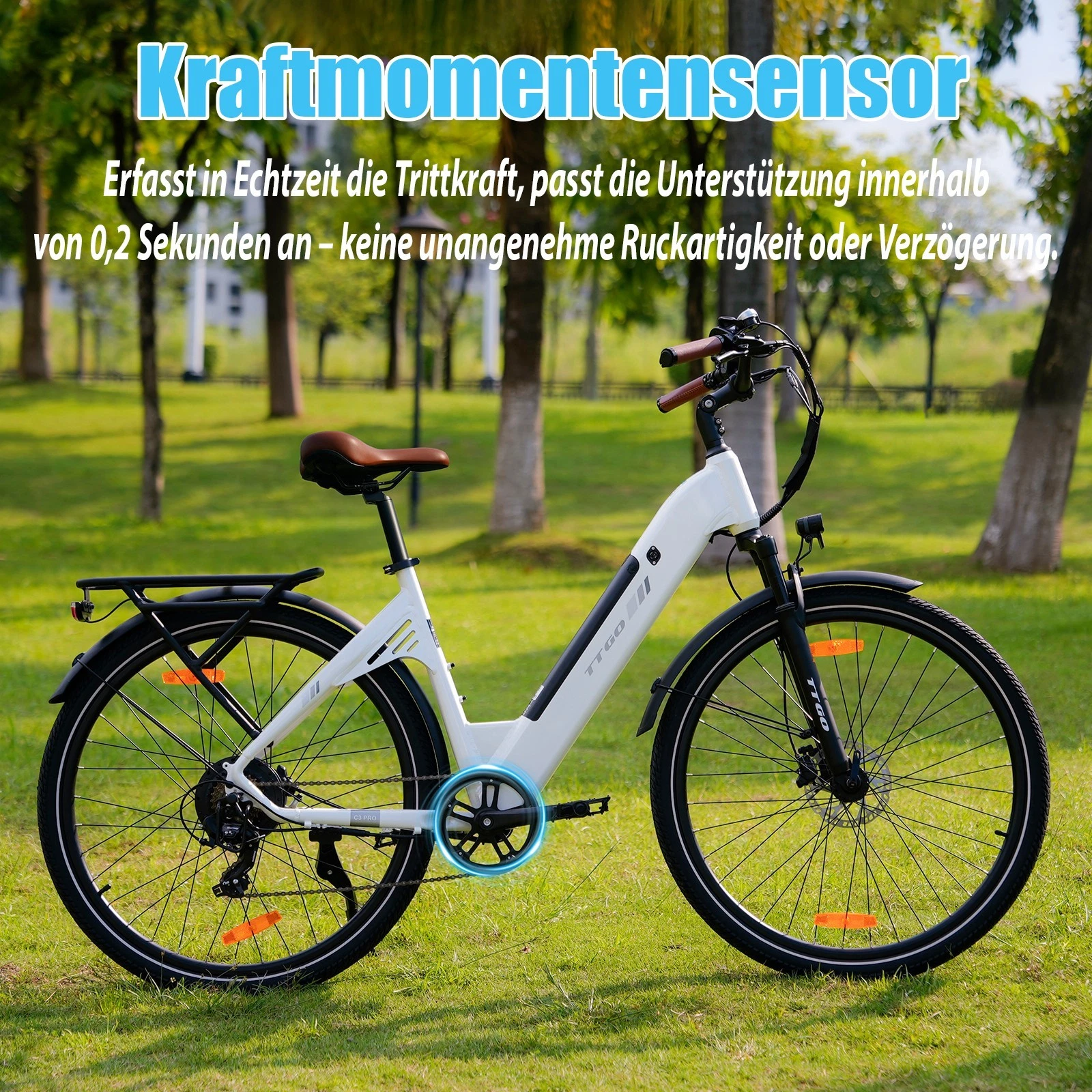 TTGO C3 PRO Electric Bike 20AH 28" 36V 250W Shimano 7 Speed E-City Bike 2025 - Picture 14 of 21