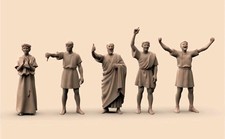 Ancient Roman Citizens Figure Set 1:16 Scale High Detail 3d Resin Printed
