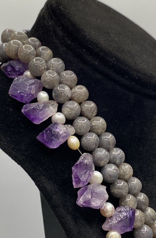 Assorted Unknown Gemstone 2PC Necklace Bundle 153… - image 5