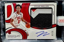 2023-24 Immaculate Rookie Patch Autographs Tags JULIAN PHILLIPS # 01/25 RPA