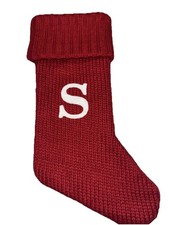 Target Wondershop White Knit Monogram 18" Christmas Stocking Initial Letter M