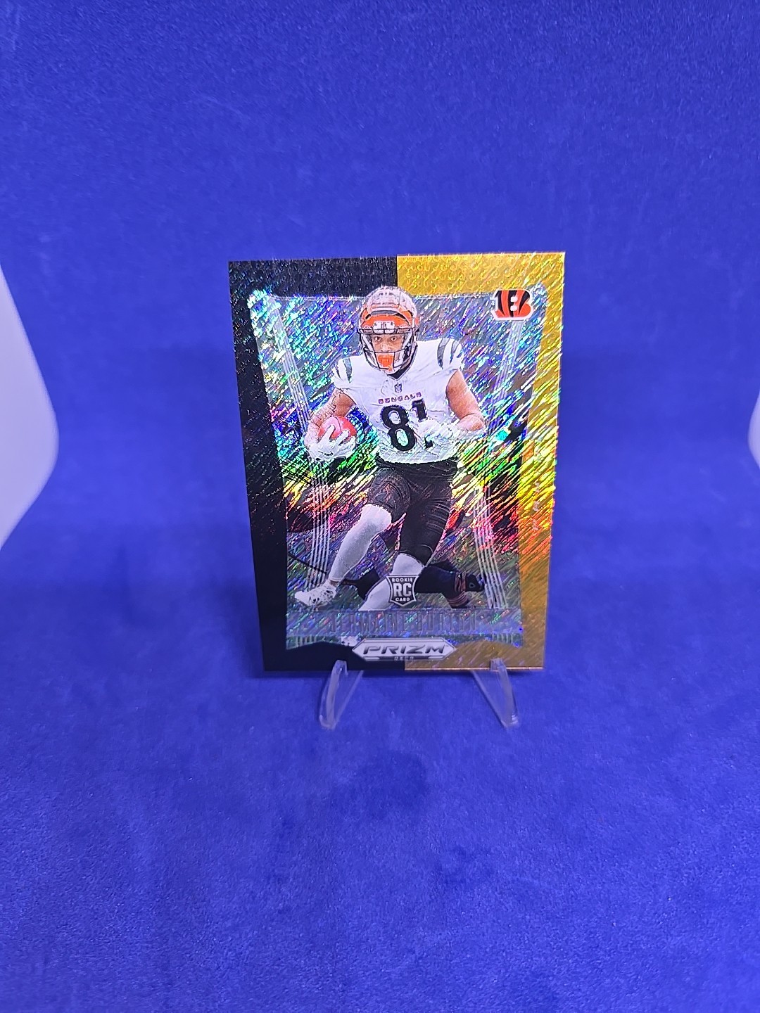 2024 Panini Prizm Deca - Jermaine Burton - Fotl Black And Gold #/8 - Bengals