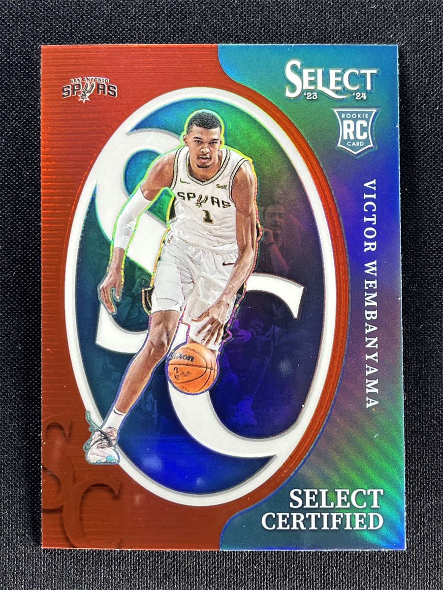 2023-24 Panini Select Victor Wembanyama Red Prizm Select Certified Rookie RC #3