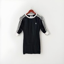 Adidas Originals Women  s Small Black 3-Stripe Dress Trefoil Logo Casual