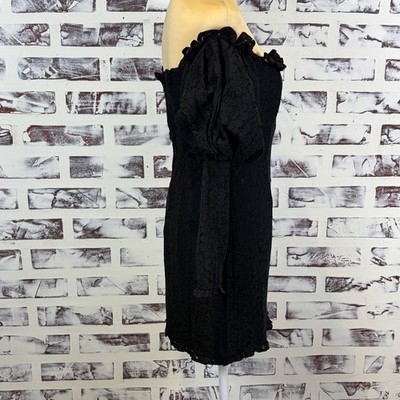 Luxxel Woman's Lace Mini Dress Size S Black Dark Feminine Holiday Party  Glam | eBay