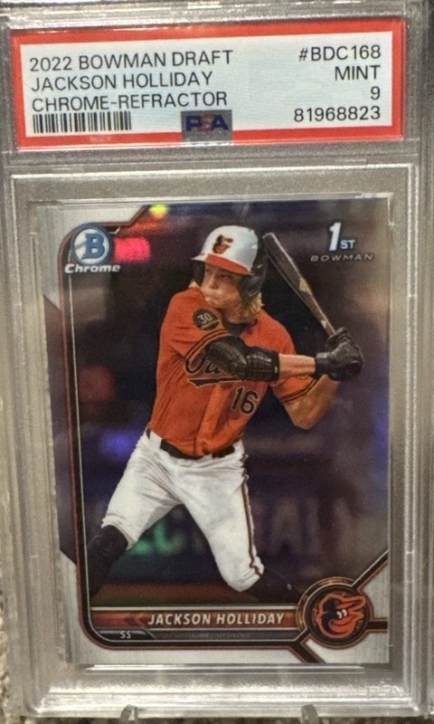 Jackson Holliday - (1st) 2022 Bowman Draft - Bowman 1st - PSA 9 Chrome Refractor