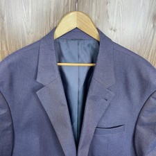 Oak Hill Sport Coat Mens 54L 56L Purple Multicolor Polyester Rayon Double Vented