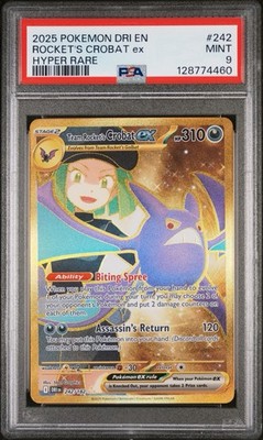 2025 POKEMON DRI EN-DESTINED RIVALS #242 ROCKET'S CROBAT EX HYPER