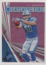 2019 Panini Phoenix Catching Fire Pink 157/199 TJ Hockenson #9 0oo7