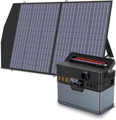 ALLPOWERS Solargenerator 288wh 300W Powerstation mit Solarpanel 100W MPPT