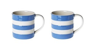 Cornishware Blue And White Stripe Set Of 2 Espresso Cups Mugs 6oz 8438552173057 Ebay
