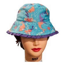U V Skinz Girls UPF 50 Reversible Sunwear Bucket Hat Blue/ Purple Size 4T Whale