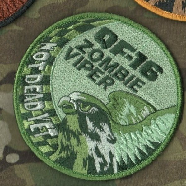 FIGHTING FALCON SWIRL burdock 3-PATCH SET: QF-16 ZOMBIE VIPER
